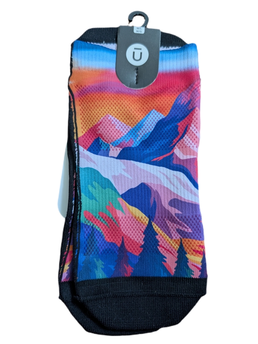 Outway Ankle Socks M/L Nature Trip Moisture Wicking Mountain Vista Socks